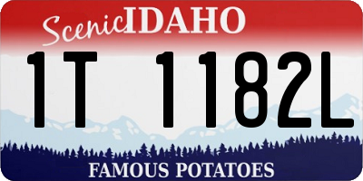 ID license plate 1T1182L