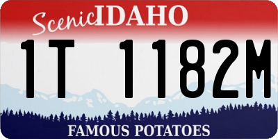 ID license plate 1T1182M