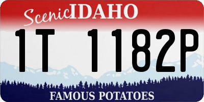ID license plate 1T1182P
