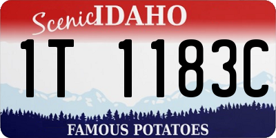 ID license plate 1T1183C