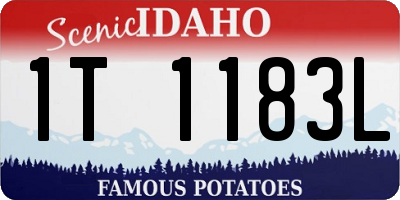 ID license plate 1T1183L