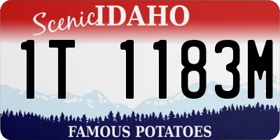 ID license plate 1T1183M