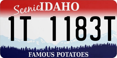 ID license plate 1T1183T