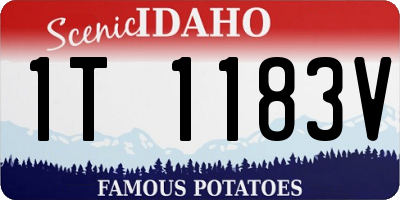 ID license plate 1T1183V