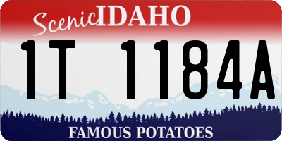 ID license plate 1T1184A