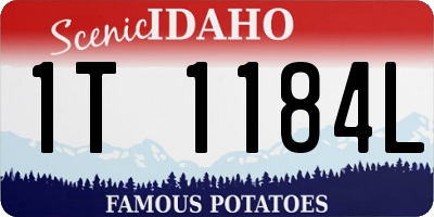 ID license plate 1T1184L