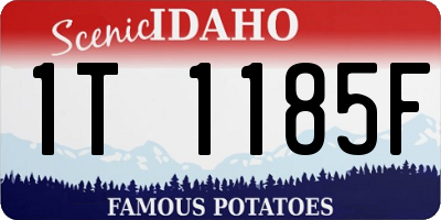 ID license plate 1T1185F