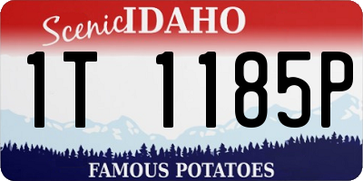 ID license plate 1T1185P