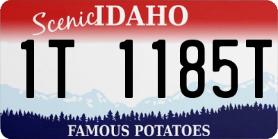 ID license plate 1T1185T