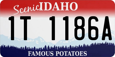 ID license plate 1T1186A