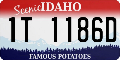 ID license plate 1T1186D