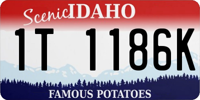 ID license plate 1T1186K