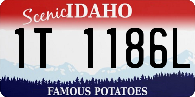 ID license plate 1T1186L