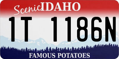 ID license plate 1T1186N