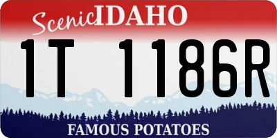 ID license plate 1T1186R