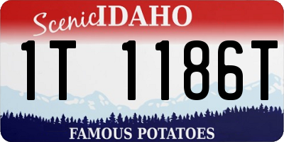 ID license plate 1T1186T