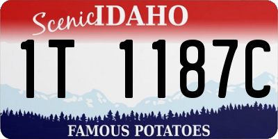 ID license plate 1T1187C