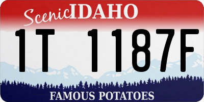 ID license plate 1T1187F