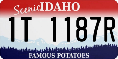 ID license plate 1T1187R