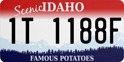 ID license plate 1T1188F