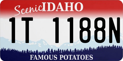ID license plate 1T1188N
