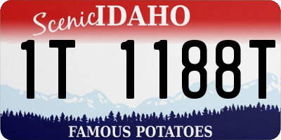 ID license plate 1T1188T