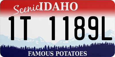 ID license plate 1T1189L