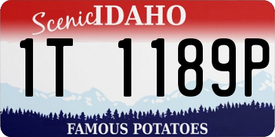 ID license plate 1T1189P