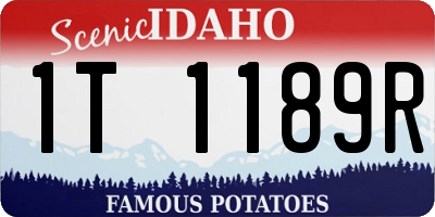 ID license plate 1T1189R