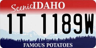 ID license plate 1T1189W