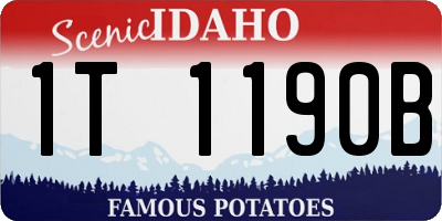 ID license plate 1T1190B