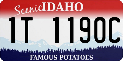ID license plate 1T1190C