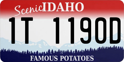 ID license plate 1T1190D