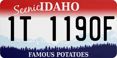 ID license plate 1T1190F