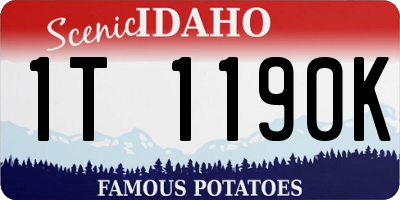 ID license plate 1T1190K