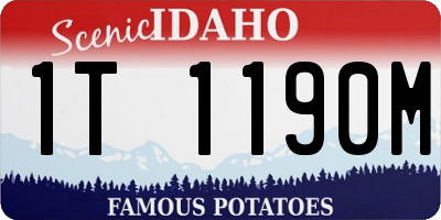 ID license plate 1T1190M