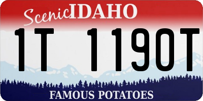 ID license plate 1T1190T