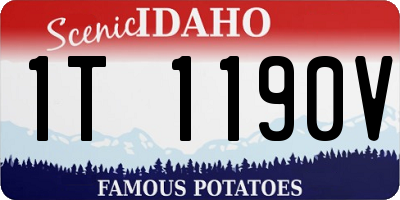 ID license plate 1T1190V