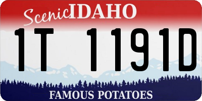 ID license plate 1T1191D