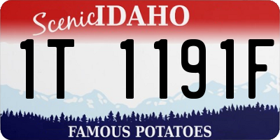 ID license plate 1T1191F