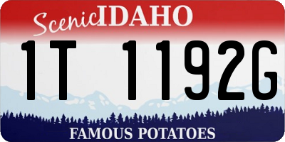 ID license plate 1T1192G