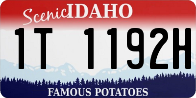 ID license plate 1T1192H