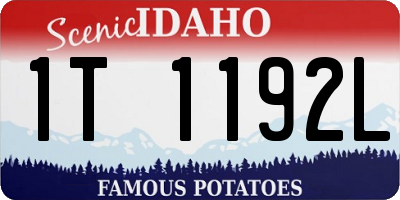 ID license plate 1T1192L