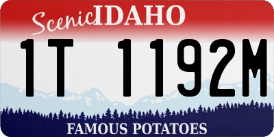 ID license plate 1T1192M