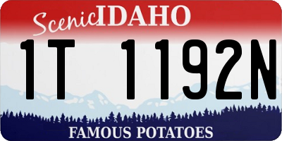 ID license plate 1T1192N