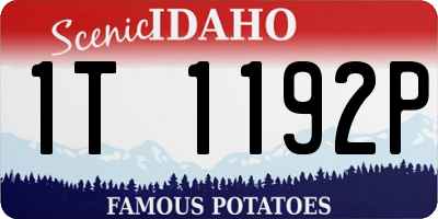 ID license plate 1T1192P