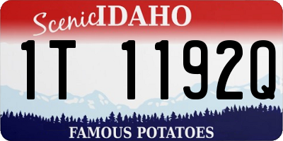ID license plate 1T1192Q
