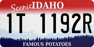 ID license plate 1T1192R
