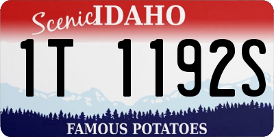 ID license plate 1T1192S
