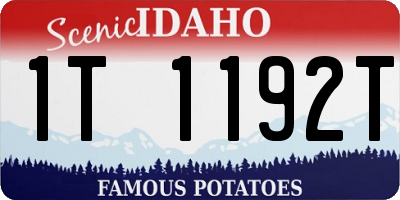 ID license plate 1T1192T